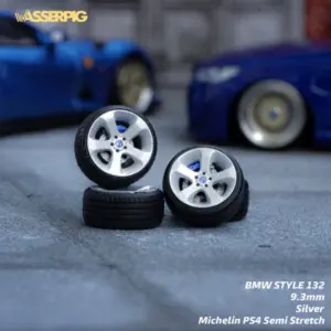 WasserPig Wheels | BMW Style 132 9.3 mm Silver Michelin PS4 Semi Stretch