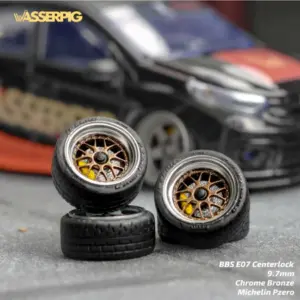 WasserPig Wheels | BBS E07 Centerlock 9.7 mm Chrome Bronze Michelin Pzero